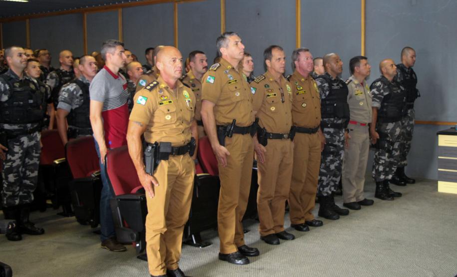 Policiais militares do Paraná e de outros estados participam da aula inaugural do III Curso da RONE em Curitiba