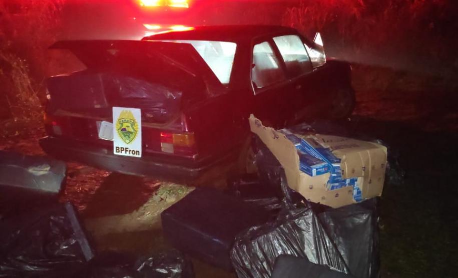 BPFron apreende carro carregado com cigarros contrabandeados em Foz do Iguaçu (PR)
