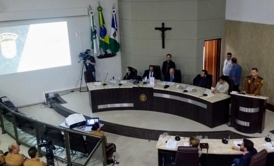Câmara dos Vereadores reconhece trabalho da Polícia Militar em Guarapuava, na região Centro-Sul do estado