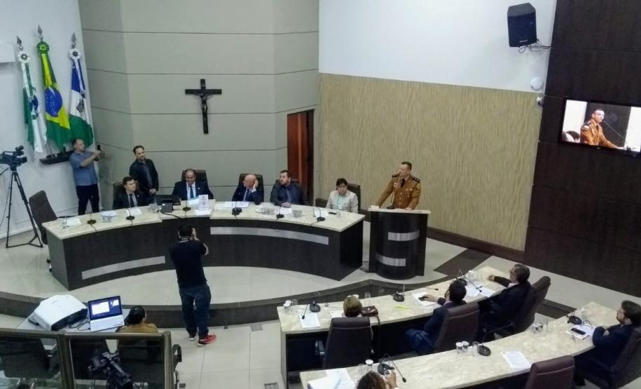 Câmara dos Vereadores reconhece trabalho da Polícia Militar em Guarapuava, na região Centro-Sul do estado