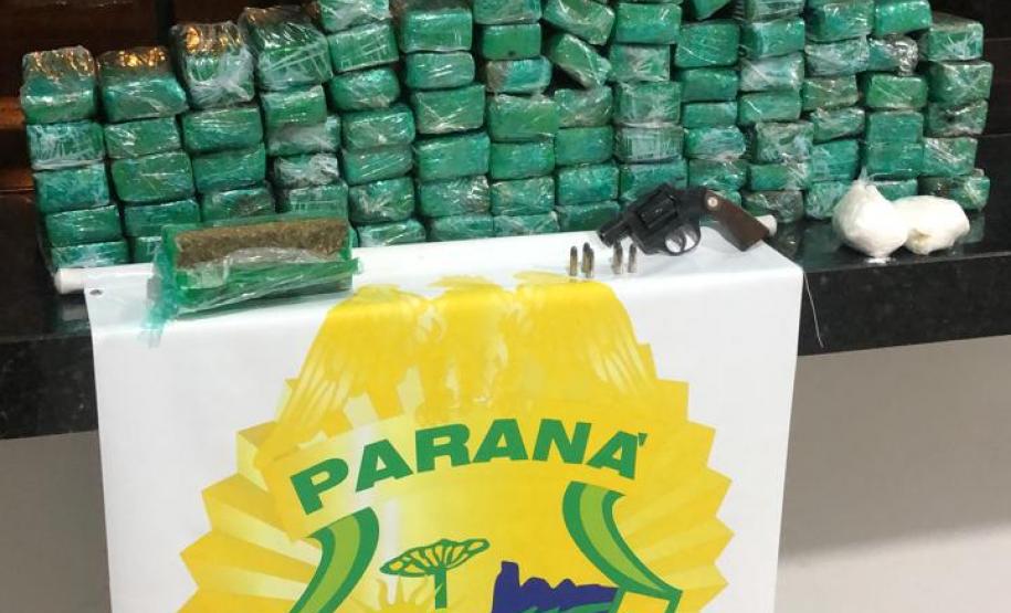 Mais de 40 quilos de maconha são apreendidos pelo BPRv durante abordagem em Iporã (PR), no Noroeste do estado
