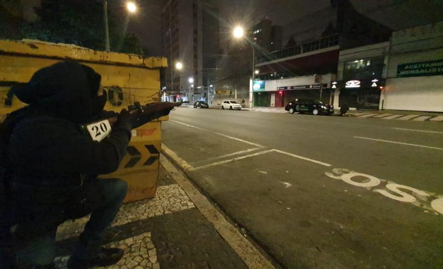 RONE simula roubo a banco no Centro de Curitiba; exercício faz parte do III Curso da unidade