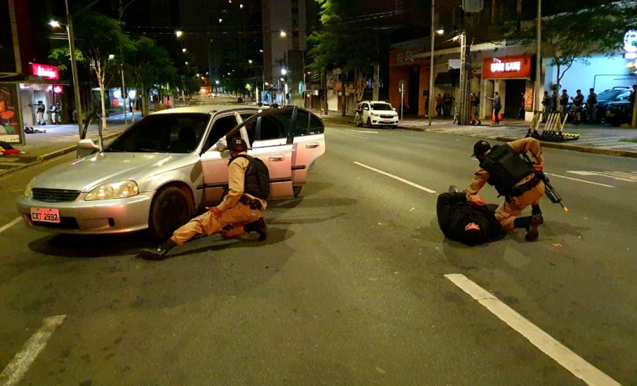 RONE simula roubo a banco no Centro de Curitiba; exercício faz parte do III Curso da unidade