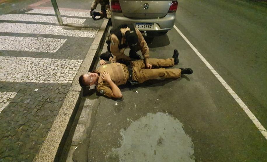 RONE simula roubo a banco no Centro de Curitiba; exercício faz parte do III Curso da unidade