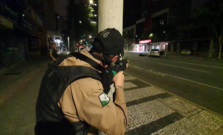 RONE simula roubo a banco no Centro de Curitiba; exercício faz parte do III Curso da unidade