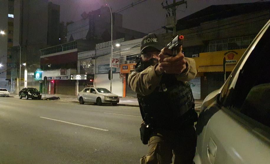 RONE simula roubo a banco no Centro de Curitiba; exercício faz parte do III Curso da unidade