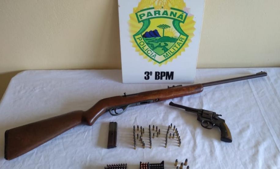 PM prende sete armas de fogo em situações distintas, no Sudoeste do estado