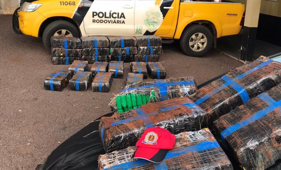 BPRv apreende mais 400 quilos de maconha, recupera carro e prende homem no Oeste do estado