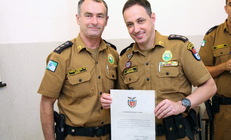 Durante solenidade, oficiais da Diretoria de Pessoal recebem Carta Patente em Curitiba