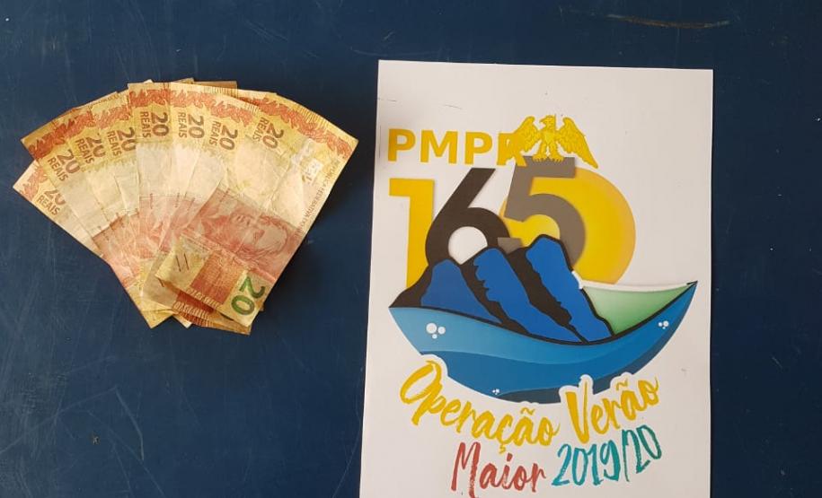 Quase R$ 200,00 em notas falsas são apreendidas por policiais militares em Pontal do Paraná; dois homens são presos