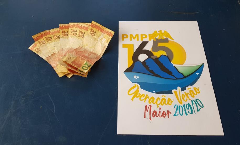 Quase R$ 200,00 em notas falsas são apreendidas por policiais militares em Pontal do Paraná; dois homens são presos