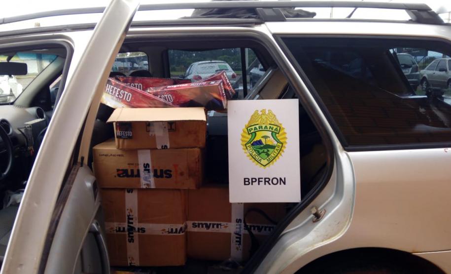BPFron prende homem e apreende carro carregado com produtos contrabandeados no Oeste do estado