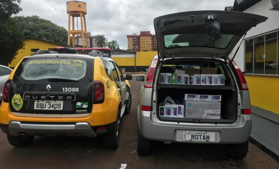 BPRv apreende veículo com contrabando em Toledo, no Oeste do estado