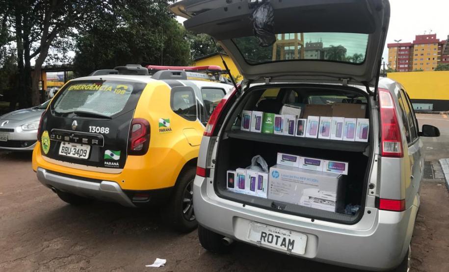 BPRv apreende veículo com contrabando em Toledo, no Oeste do estado