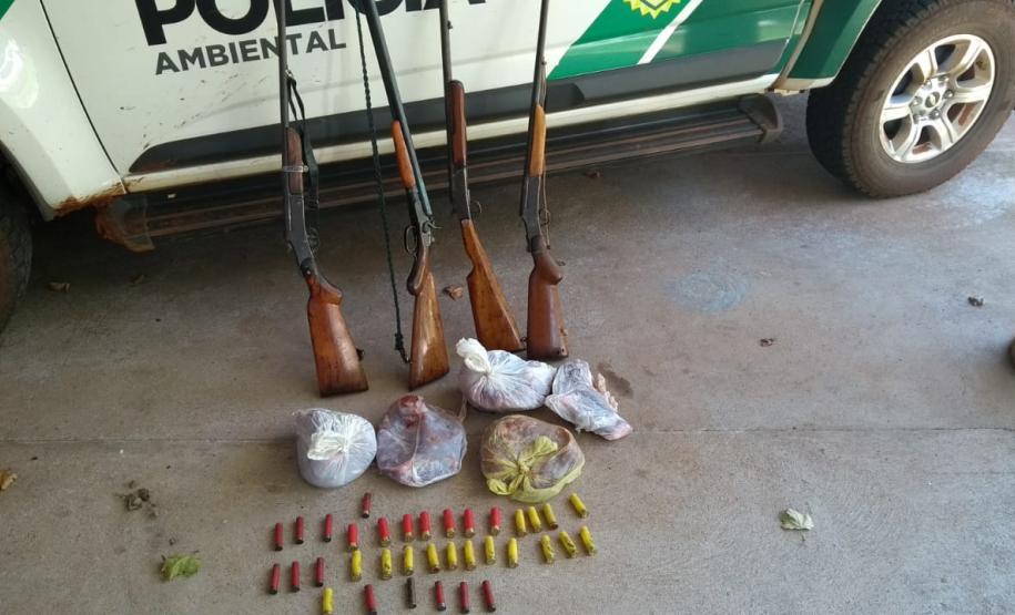 Batalhão Ambiental flagra trio saindo para caçar no Noroeste do estado