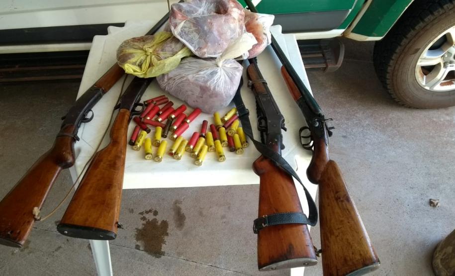 Batalhão Ambiental flagra trio saindo para caçar no Noroeste do estado