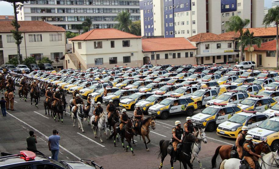 Polícia Militar faz megaoperação 100 com 500 policiais militares nas ruas da Capital; foco é a prevenção