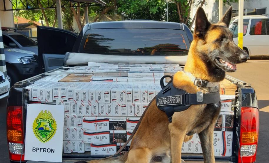 BPFron recupera dois veículos e apreende quase 2 mil pacotes de cigarros contrabandeados no Oeste do estado