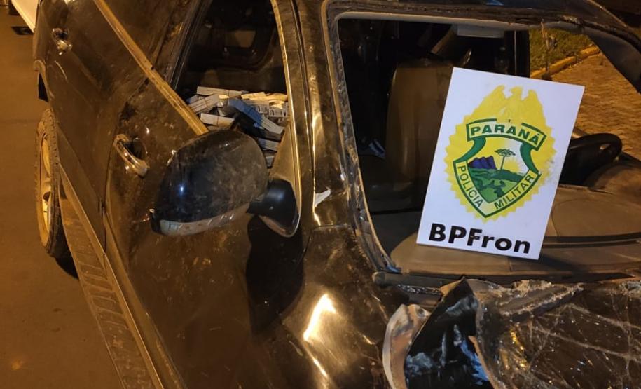 Nova fase da Operação Obturação resulta em apreensão de sete automóveis carregados com cigarros contrabandeados, em Guaíra (PR)