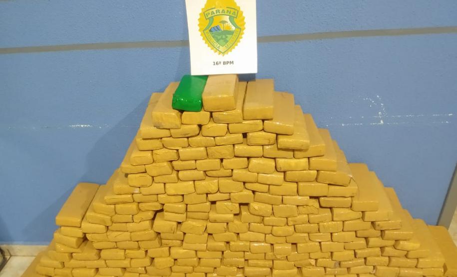 161 quilos de maconha são apreendidos por policiais militares durante a Operação Rescaldo no Centro-Sul do estado