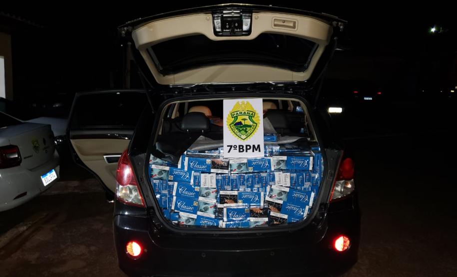 No Noroeste do estado, PM prende três homens e apreende 26 caixas de cigarros contrabandeados em situações distintas