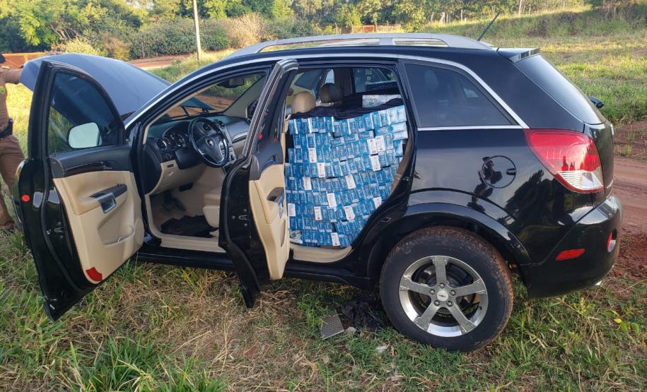 No Noroeste do estado, PM prende três homens e apreende 26 caixas de cigarros contrabandeados em situações distintas