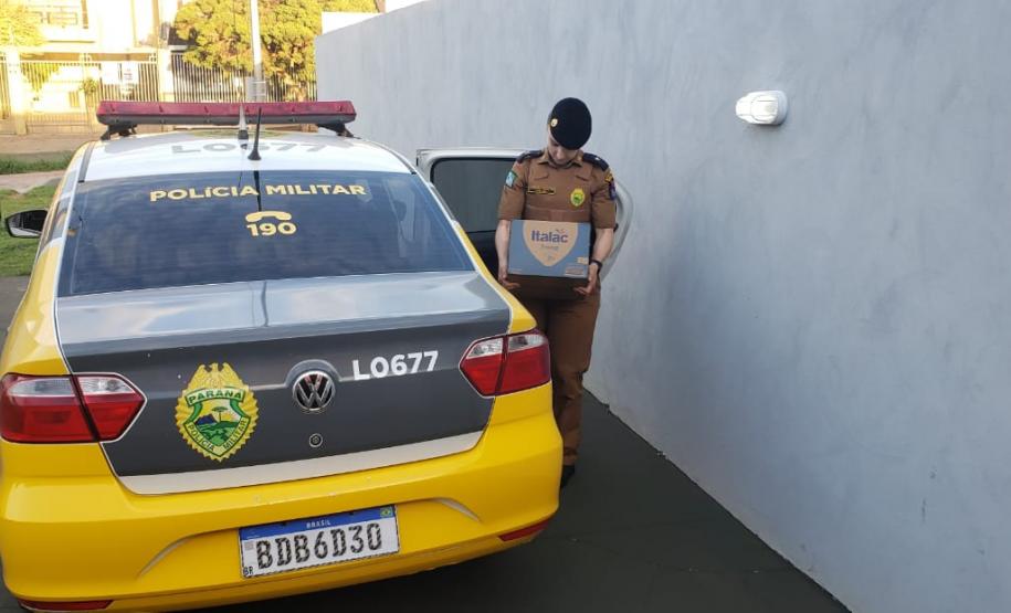 Em Londrina (PR), PM entrega donativos ao CEI Iracema Helena Campregher