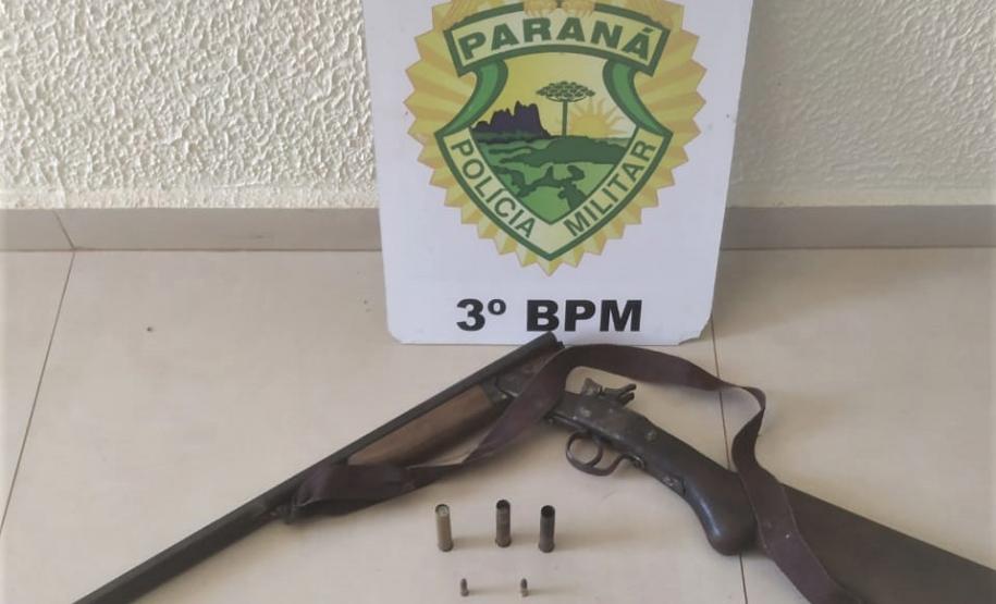 Ocorrências atendidas pela PM durante o fim de semana resultam em cinco armas de fogo aprendidas no Sudoeste paranaense