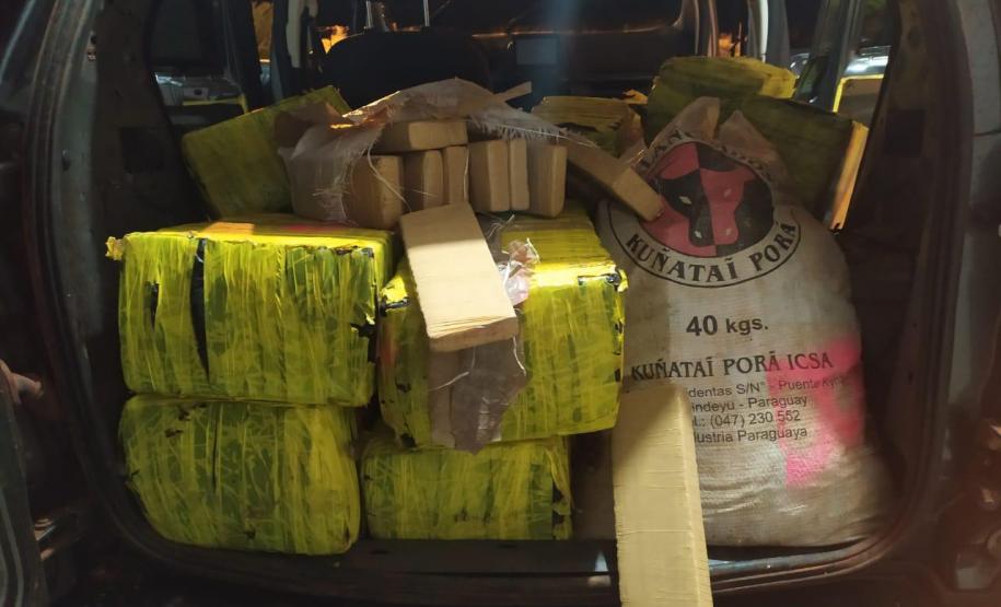 Mais de meia tonelada de maconha é apreendida pelo BPRv no Noroeste do estado