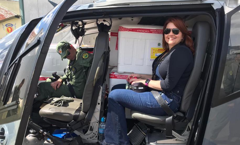 Batalhão Aéreo da PM desloca aeronave para distribuir vacinas por todo o estado