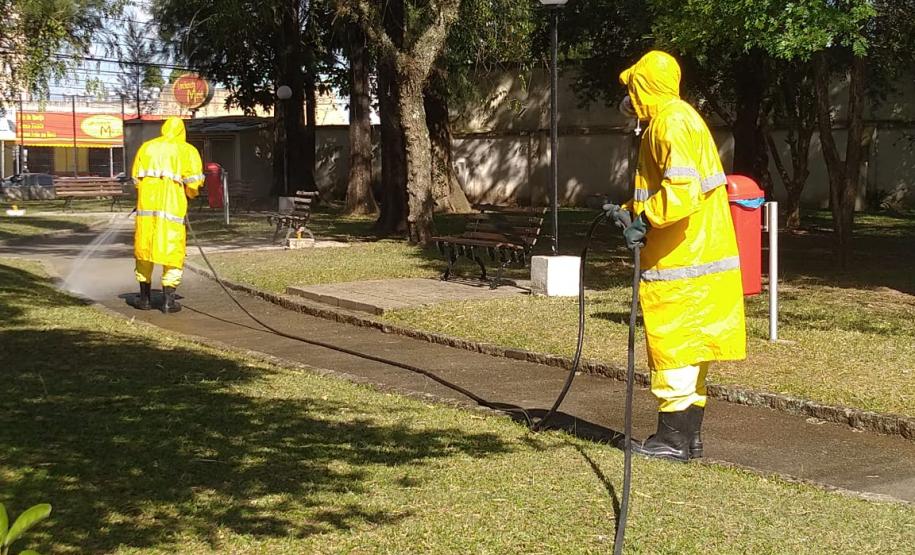 Polícia Militar presta apoio na desinfecção de unidades hospitalares que atendem casos de coronavírus no Paraná
