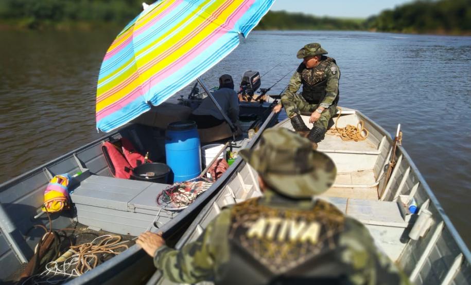 No Centro-Norte do estado, Polícia Ambiental apreende 147 quilos de peixe e redes de pesca