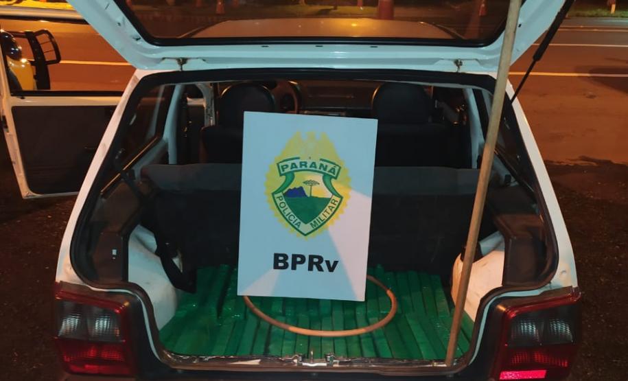 BPRv intercepta carro carregado com quase 240 quilos de maconha no Norte do estado