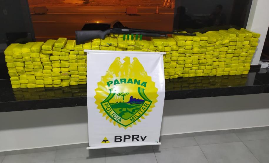 No Noroeste do estado, BPRv apreende quase 200 quilos de maconha que seriam levados até São Paulo