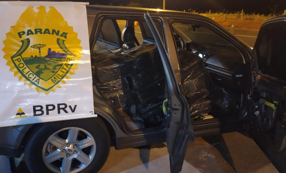 PM aborda carro e apreende mais de 750 quilos de maconha no Noroeste do estado