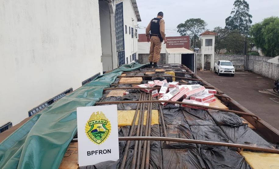 BPFron apreende 85 mil pacotes de cigarros contrabandeados no Oeste do estado