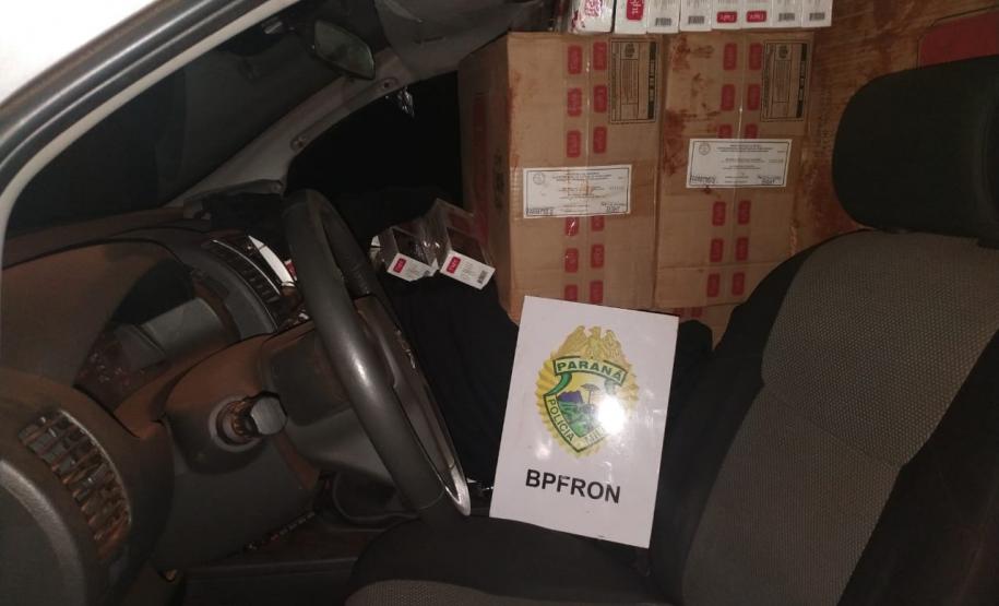 BPFron apreende caminhonete carregada com cigarros contrabandeados no Oeste do estado