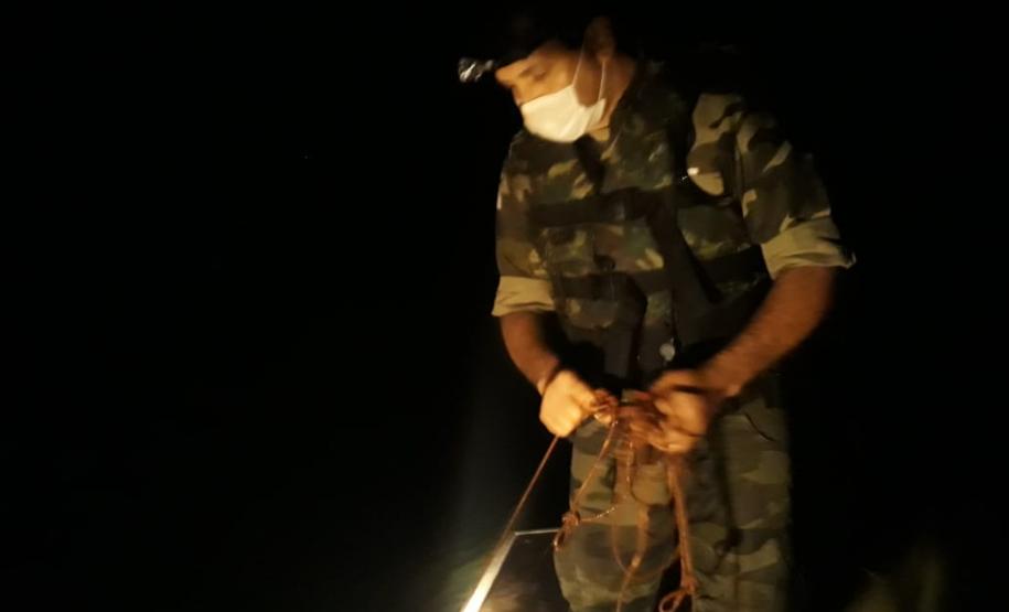 Polícia Ambiental faz operação no Norte do estado e apreende 300 metros de redes de pesca