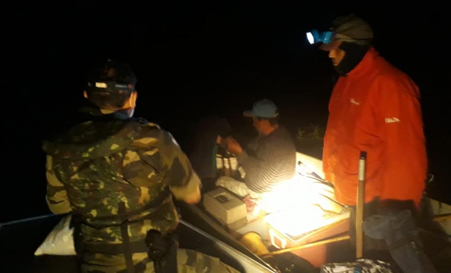 Polícia Ambiental faz operação no Norte do estado e apreende 300 metros de redes de pesca