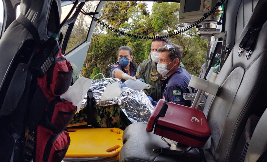 BPMOA faz resgate aeromédico após homem se afogar em São José dos Pinhais, na RMC