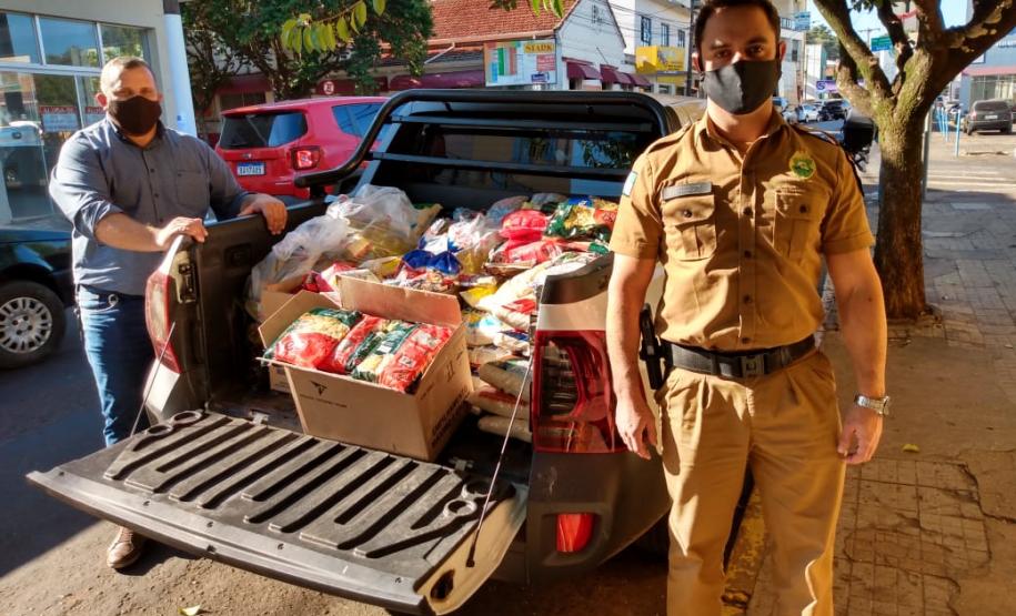 Unidade da PM promove campanha de arrecadação de alimentos no Norte Pioneiro