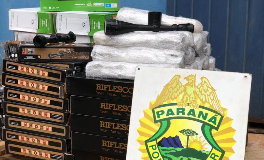 BPFron prende homem e apreende 100 lunetas e 12 aparelhos de videogame no Oeste do estado