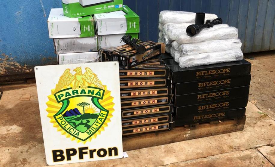 BPFron prende homem e apreende 100 lunetas e 12 aparelhos de videogame no Oeste do estado
