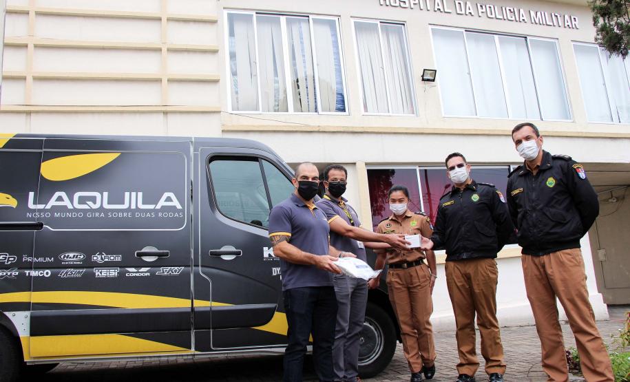 Hospital da PM recebe doação de cerca de 10 mil máscaras para profissionais de saúde