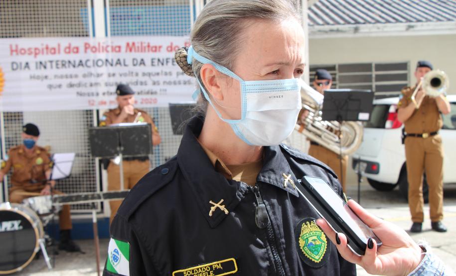 Banda de Música da PM faz homenagem para enfermeiros do Hospital da PM no Dia Internacional da Enfermagem