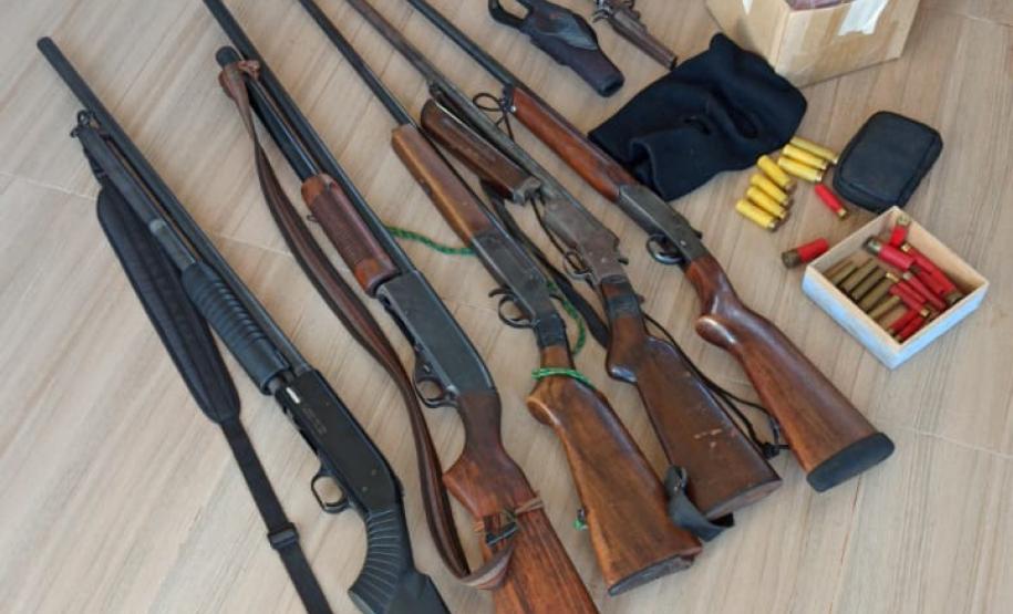 No Noroeste do estado, PM prende seis homens e apreende sete armas de fogo em situações distintas