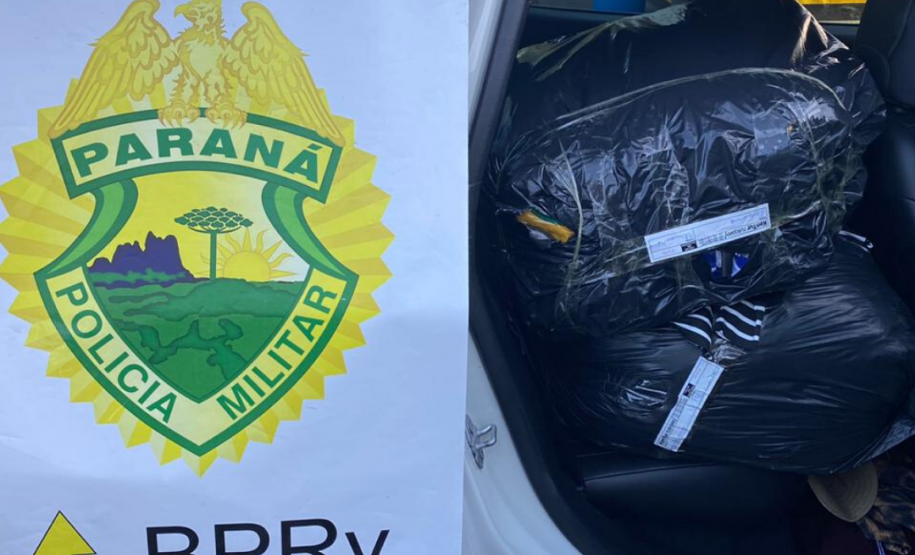 Carro com roupas sem documentação fiscal é apreendido pelo BPRv no Noroeste do estado