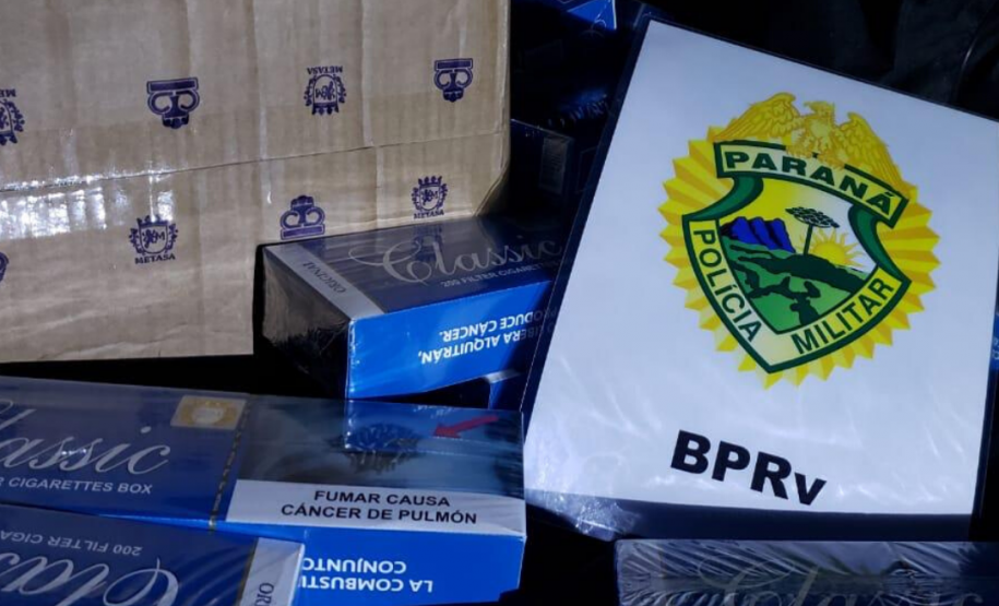 BPRv apreende 10 mil carteiras de cigarros contrabandeados nos Campos Gerais