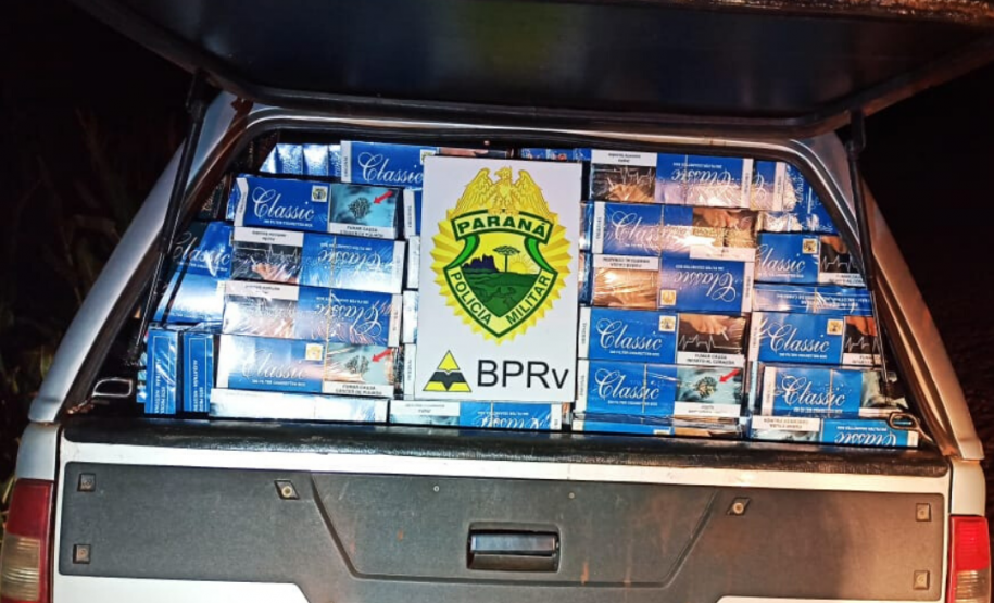 BPRv apreende 19 mil maços de cigarros contrabandeados no Oeste do estado