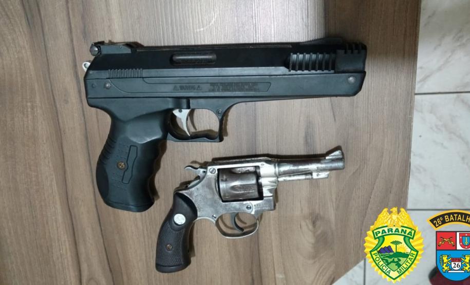 Nos Campos Gerais, PM apreende três armas de fogo em um dia